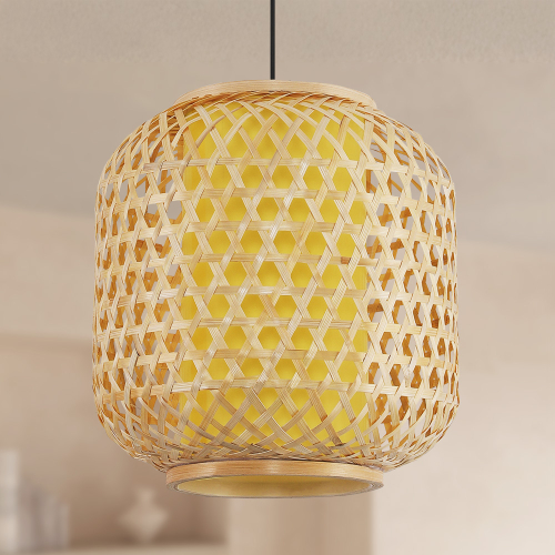 Kaufen Sie Bambus-Deckenlampe - Hngeleuchte im Boho-Bali-Stil - Karen in  Deutschland | MyFaktory