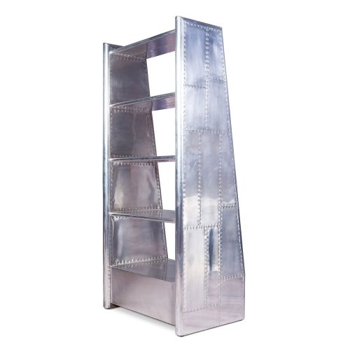 Metal Shelf with Drawer - Aviator Style - 4 Shelves - Zack