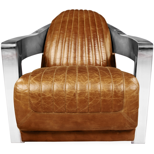 Kaufen Sie Design Sessel Churchill Lounge - Hochwertiges Leder & Stahl in Deutschland