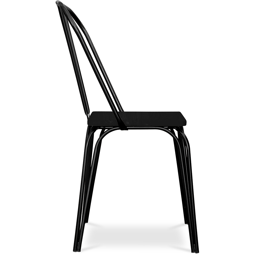 Industrial Style Stuhl aus Metall und Dunkles Holz - Gillet