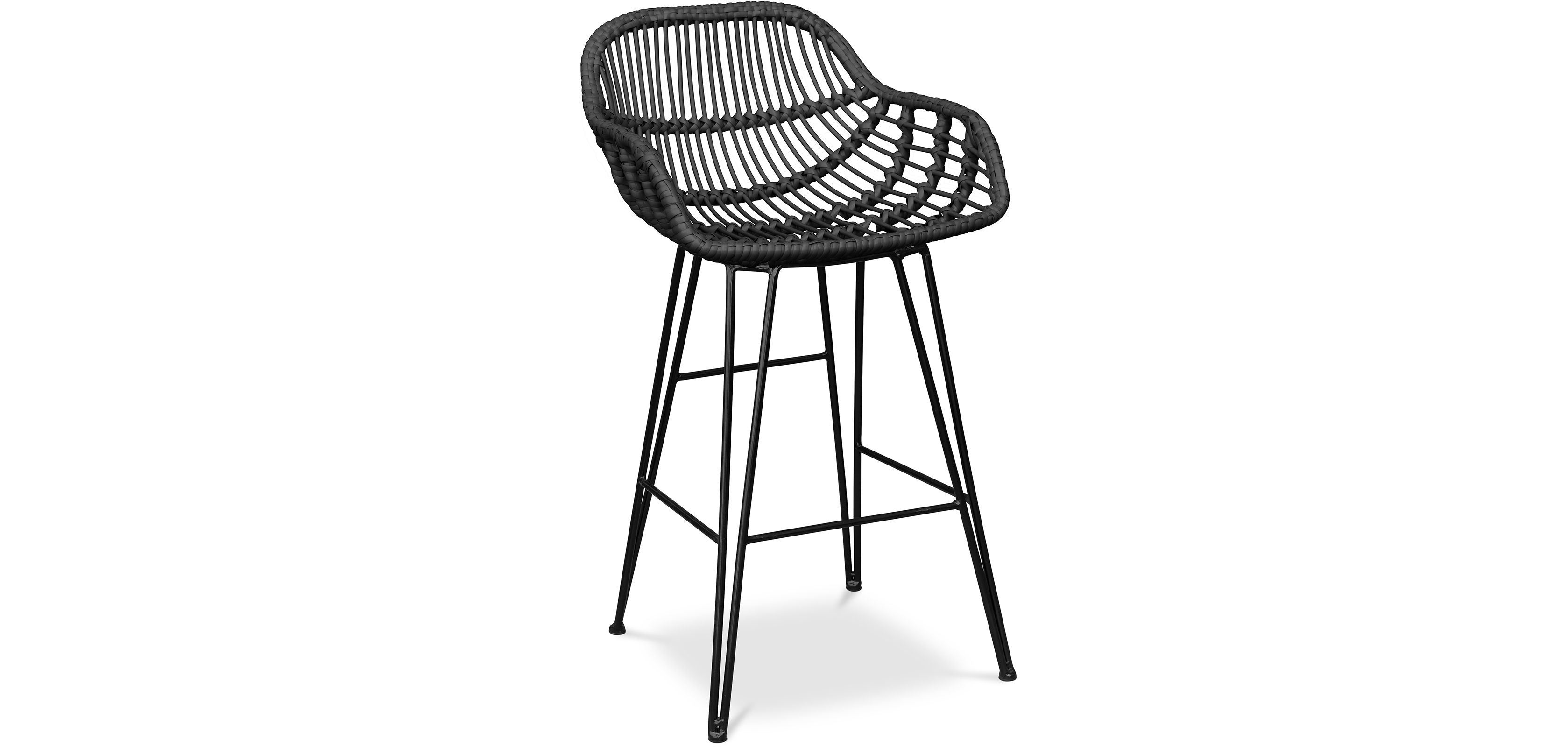 Barhocker aus synthetischem Korbgeflecht 65cm - Magony